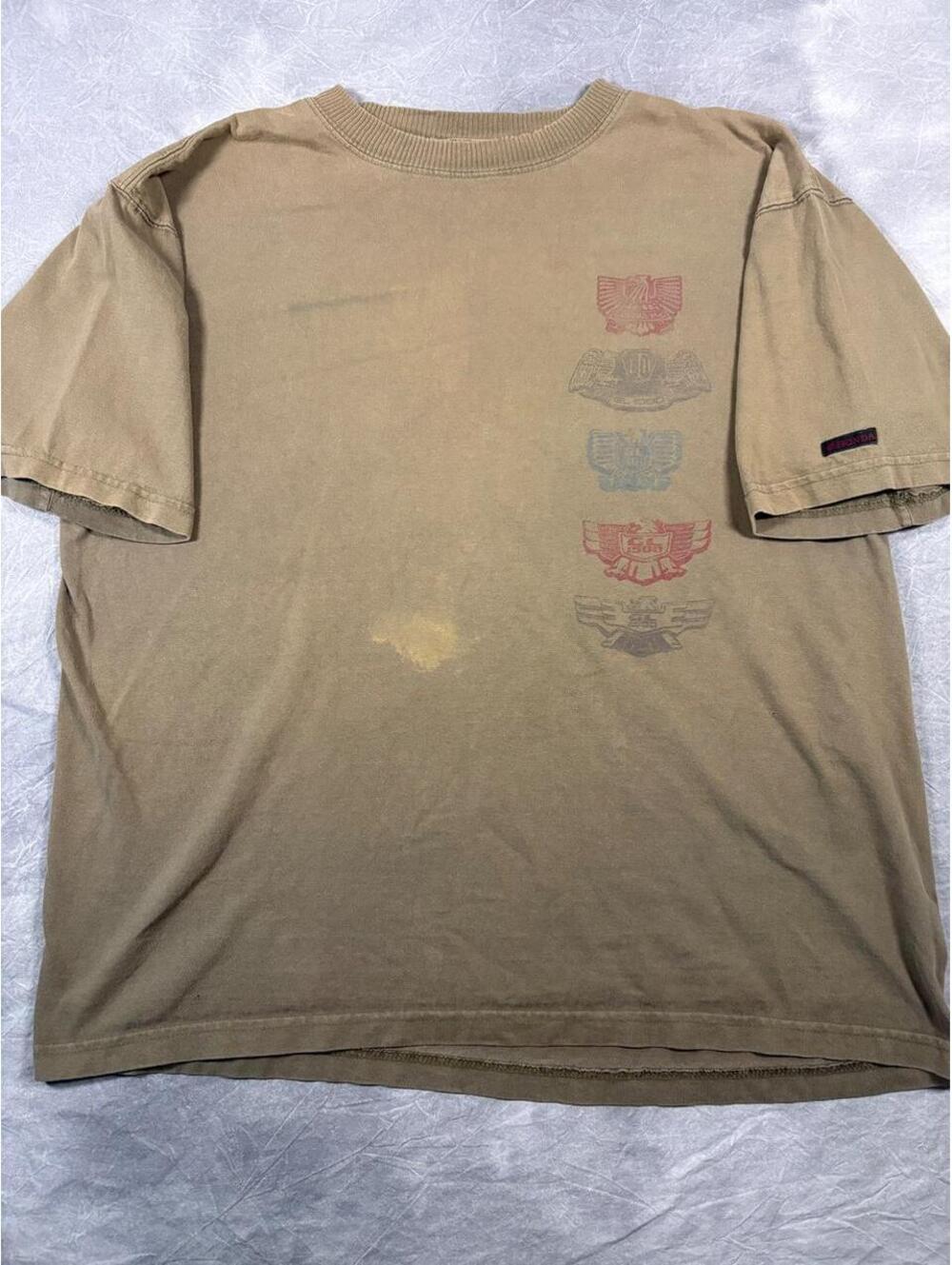 Vintage 90s Honda Gold Wing Motorcycle Tee, Made in USA Distressed Moto L